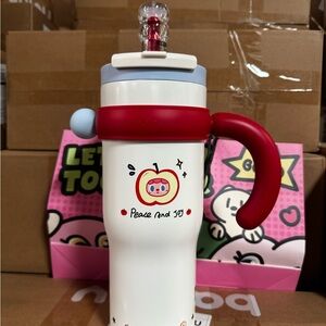 Kids Toy Water Bottle - Red and White